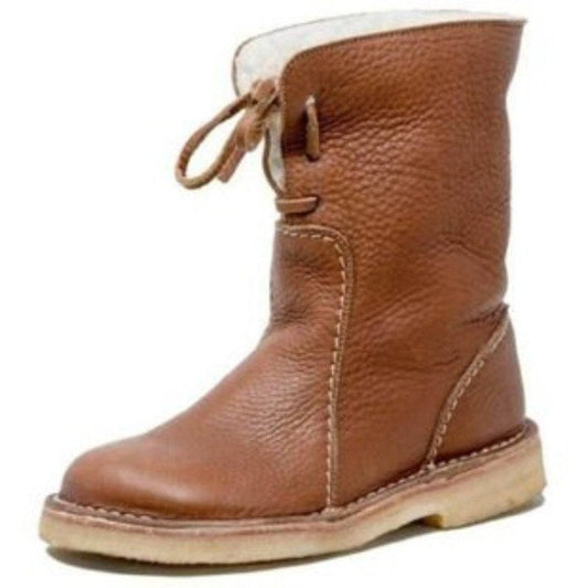 Bottes d'hiver en cuir et fourrure - DéjàVu Boutique™